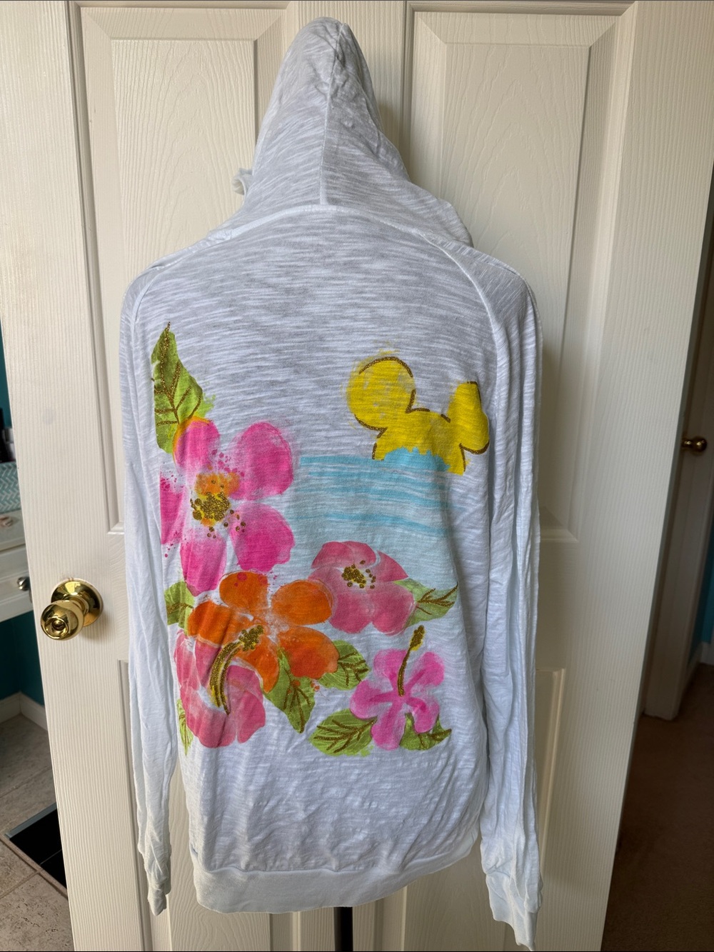 Disney Cruise Line Castaway Cay Floral Burnout Zip Up Hoodie RETIRED